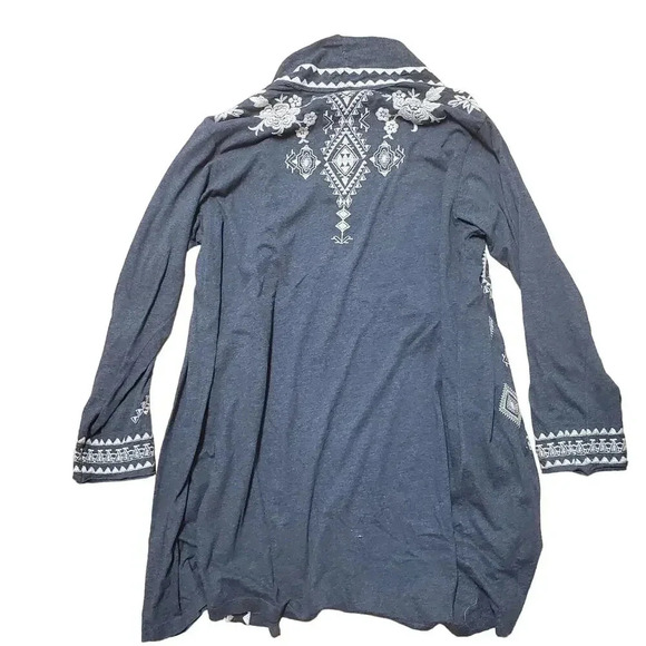 Johnny Was Large Tulia Embroidered Duster Cardigan Size L - Picture 6 of 9
